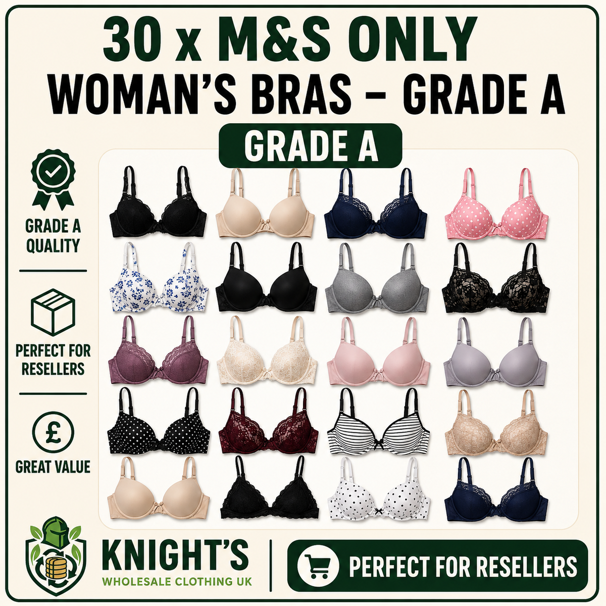 30 x M&S Only Woman’s Bra - Grade A