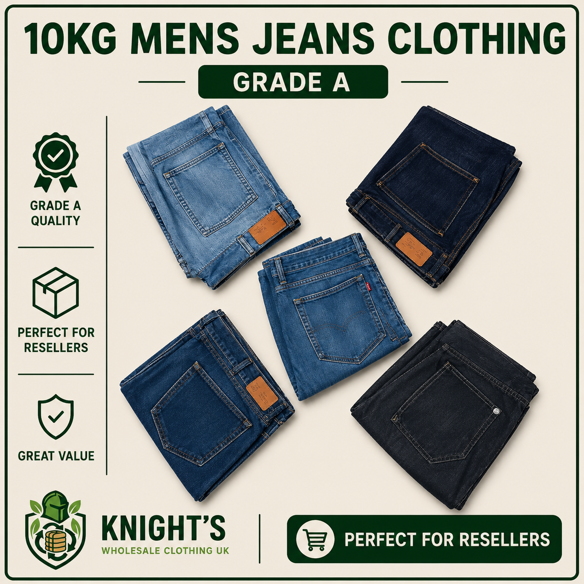 10kg Men’s Jeans - Grade A