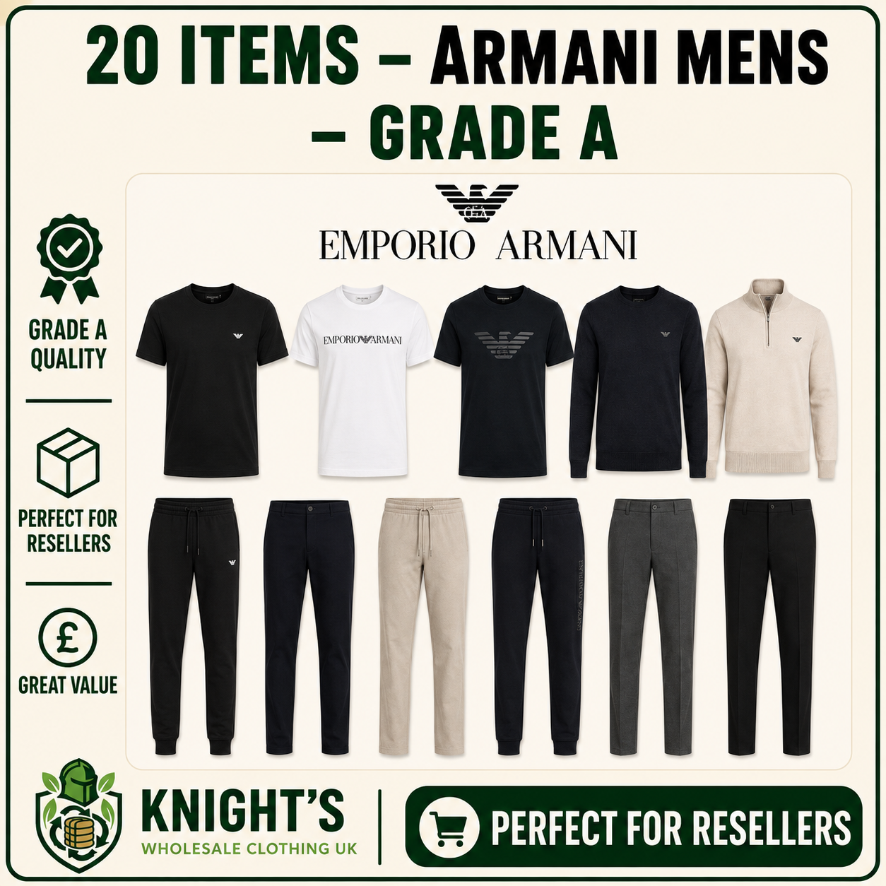 20x Armani Men’s Clothing Items – Grade A