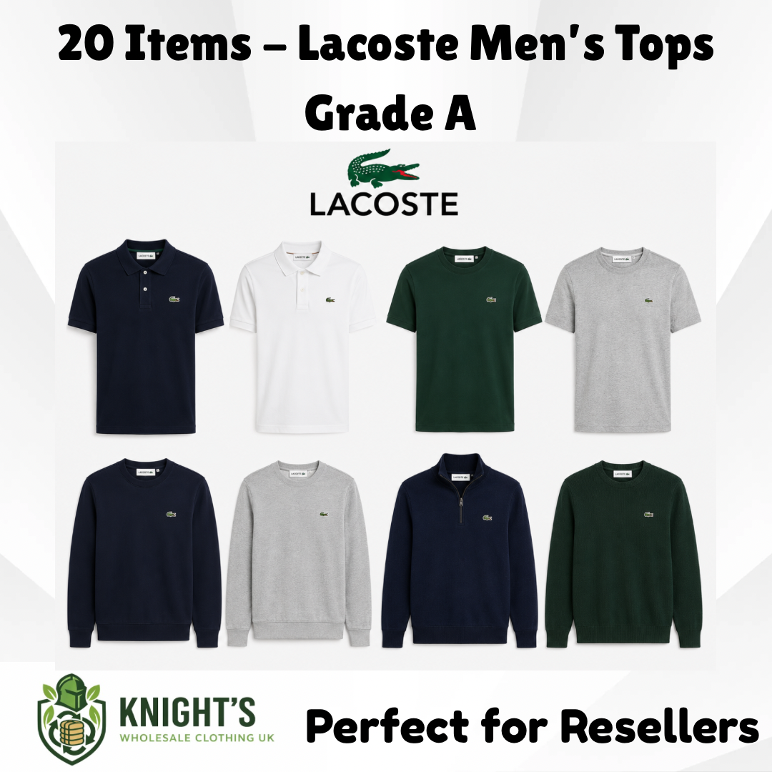20x Lacoste Men’s Tops Clothing Items – Grade A