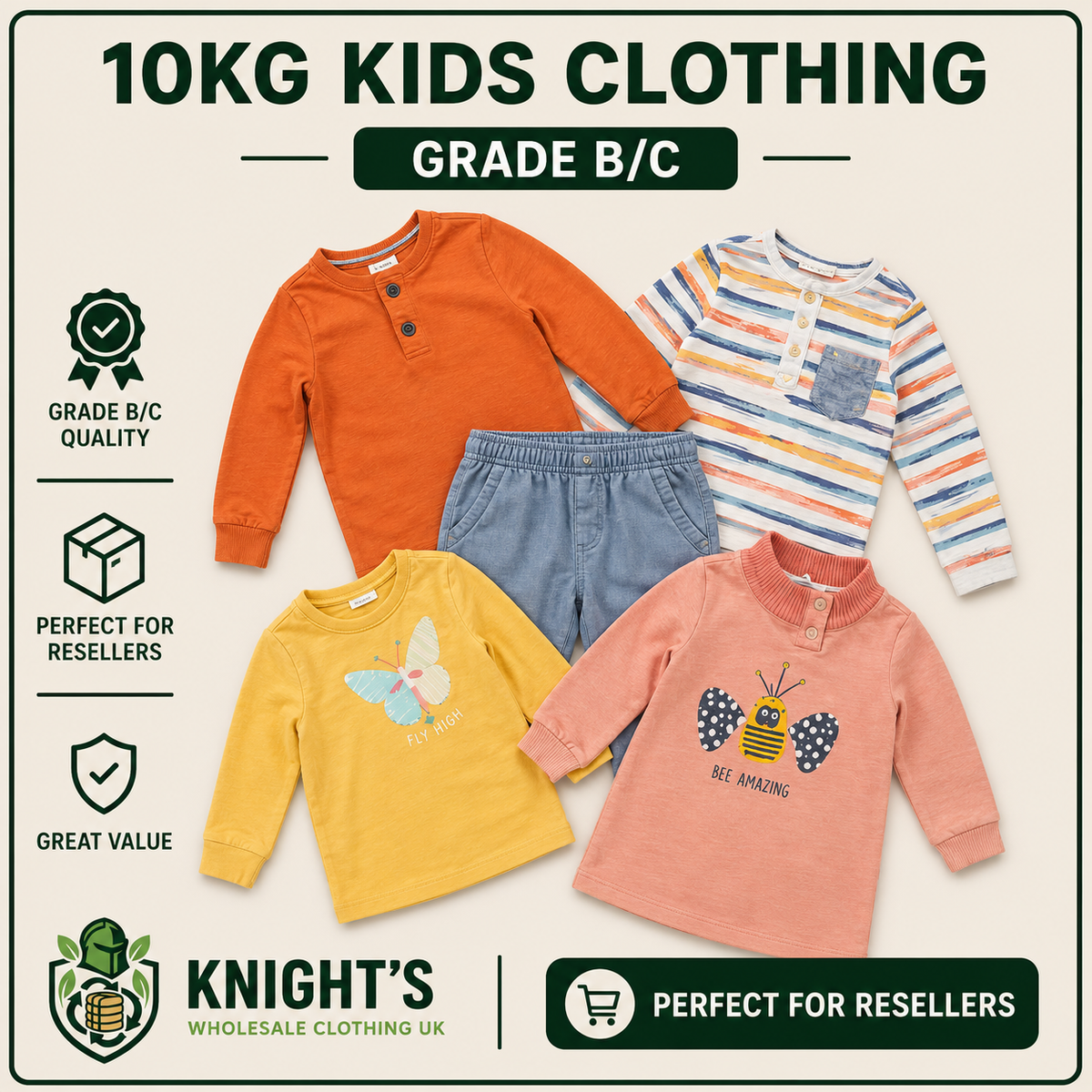 10KG Kids Clothes - Grade B/C