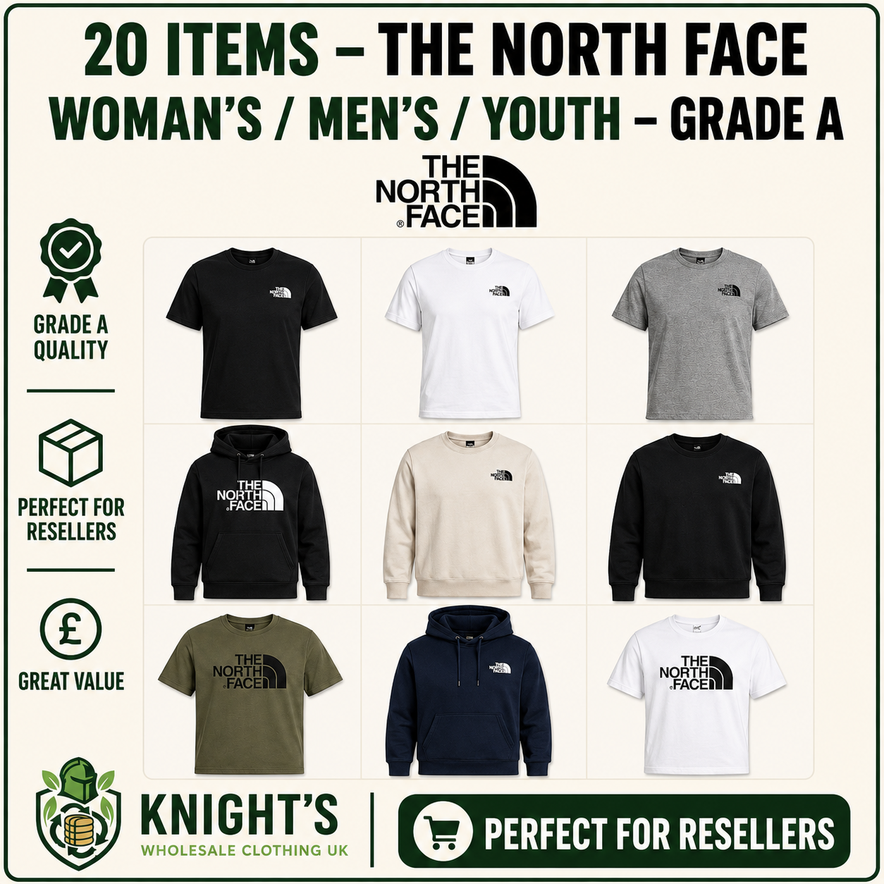 20x The North Face - Woman’s/ Men’s/ Youth’s Clothing Items – Grade A