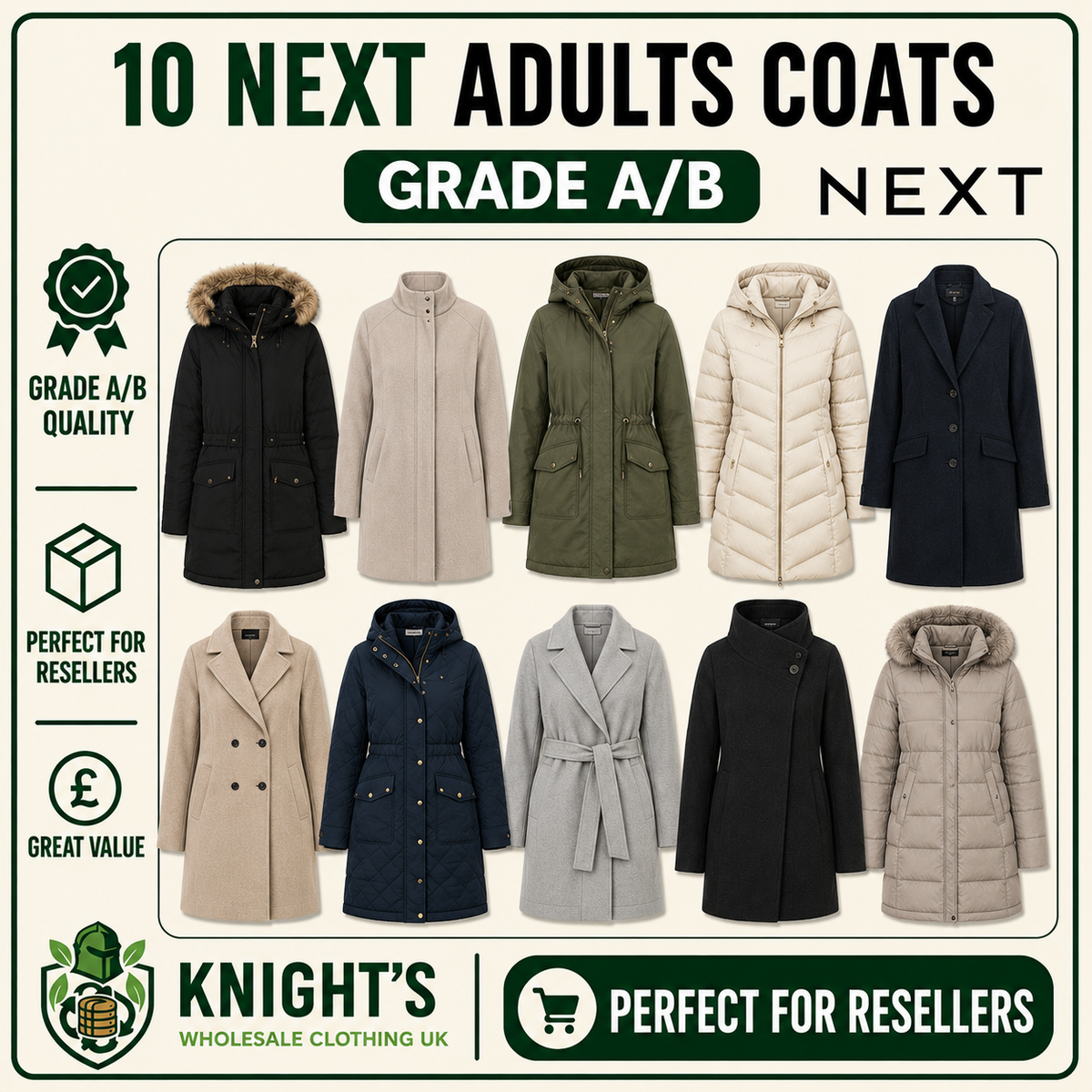 10x NEXT Adults’ Coats – Grade A/B