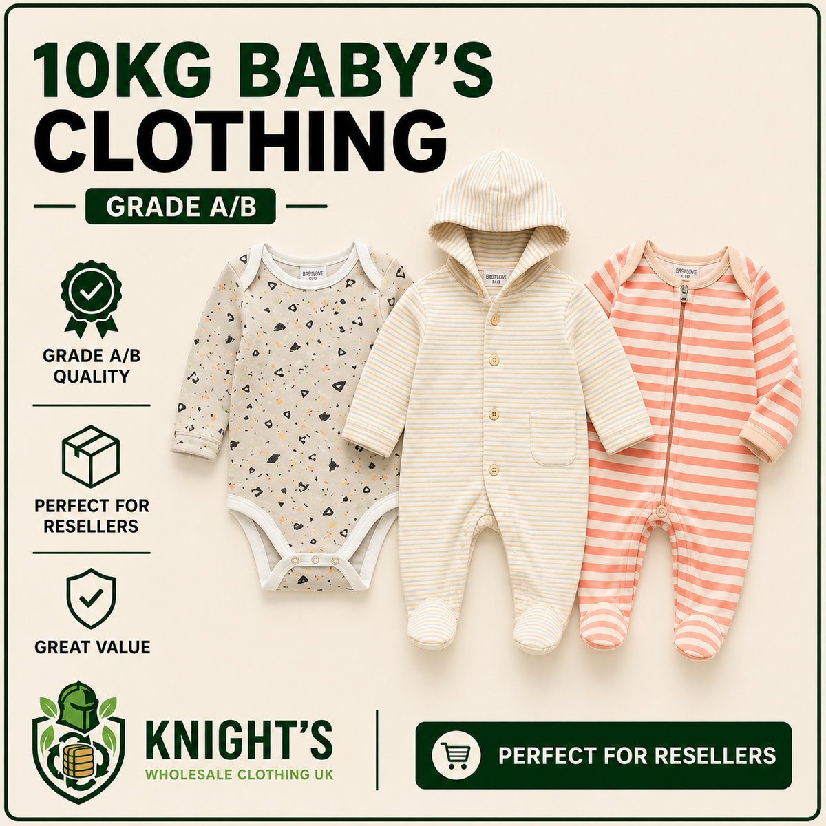 10kg Baby Clothing - Grade A/B