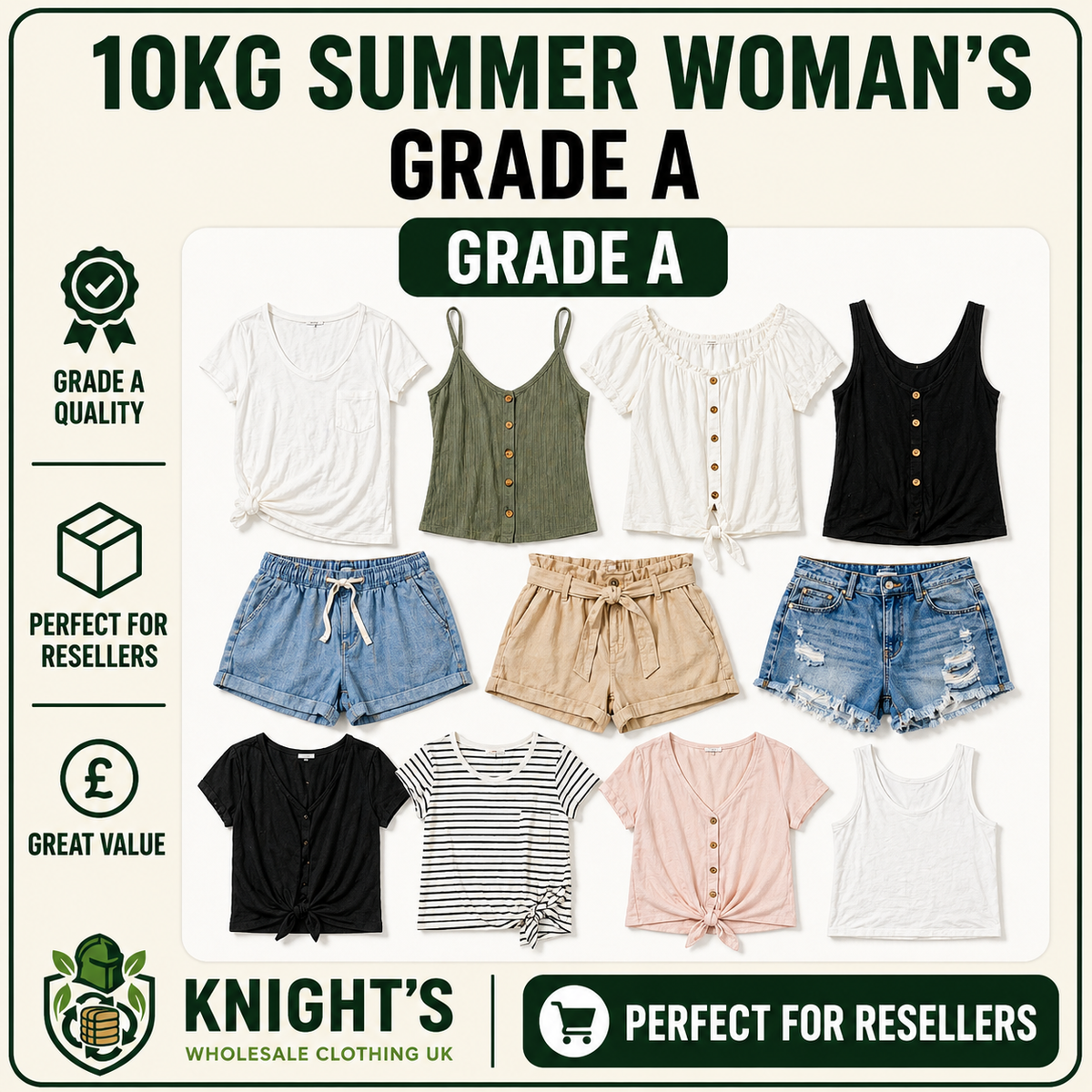 10kg Summer Wear Woman’s Clothes - Grade A