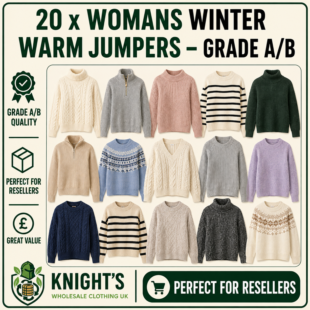 20x Women’s Winter Warm Jumpers – Grade A/B