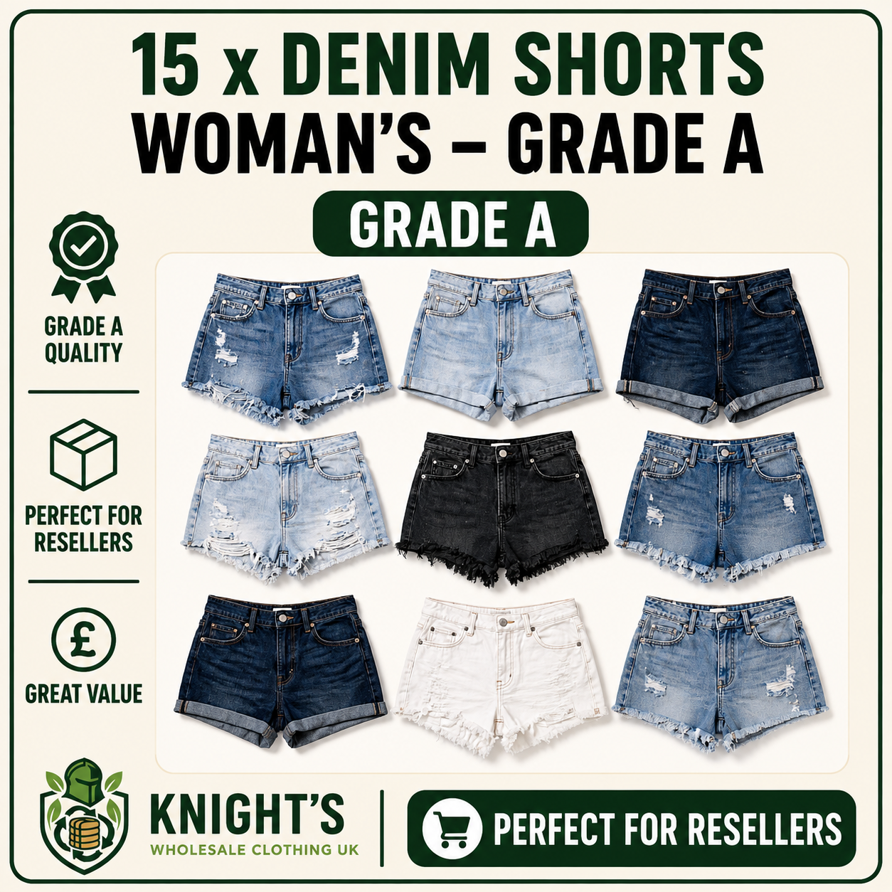 15 x Denim Shorts Woman’s - Grade A