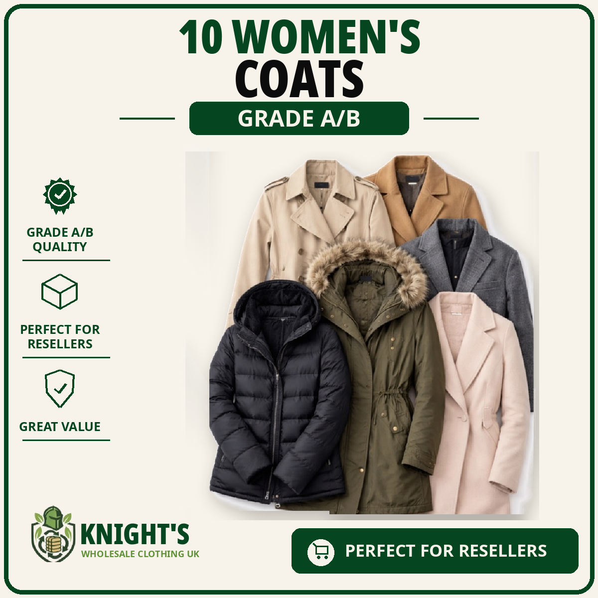 10 Woman’s Coats - Grade A/B