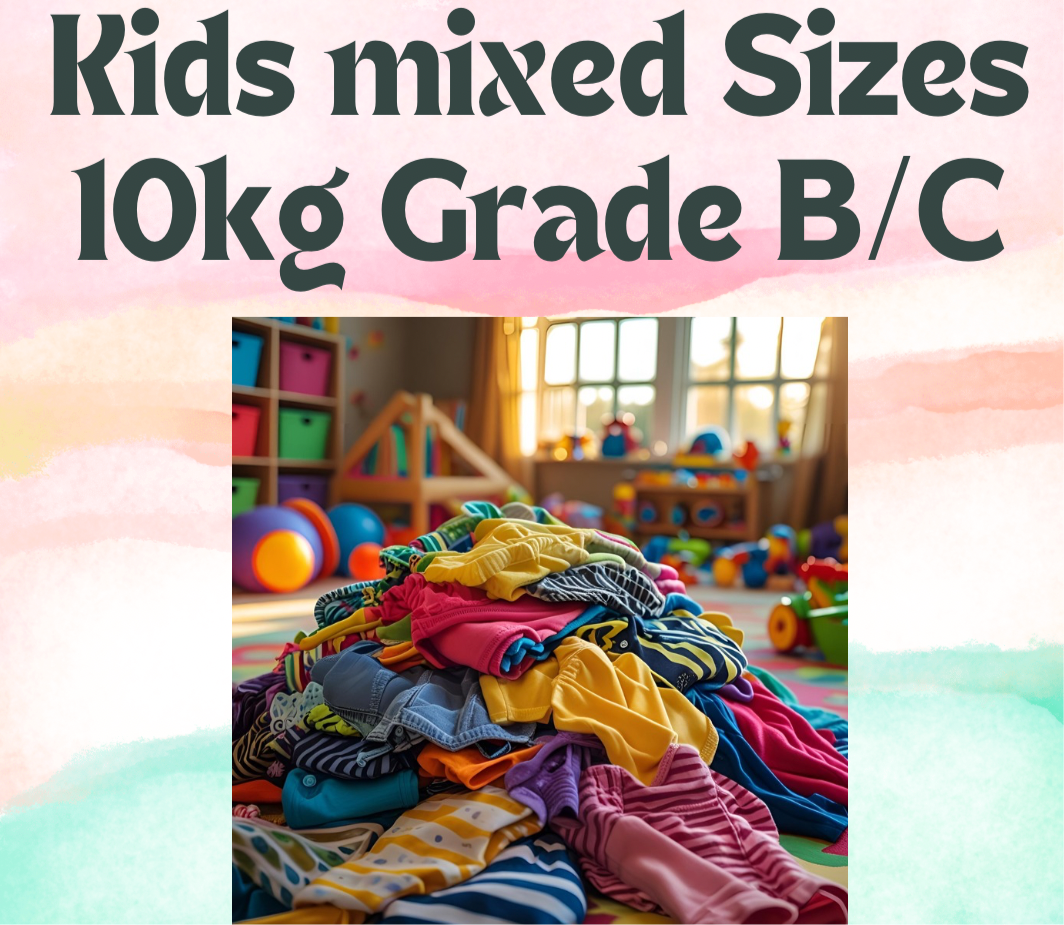 Kids Clothes Mixed Sizes -10kg - Mixed Brands  Grade B/C