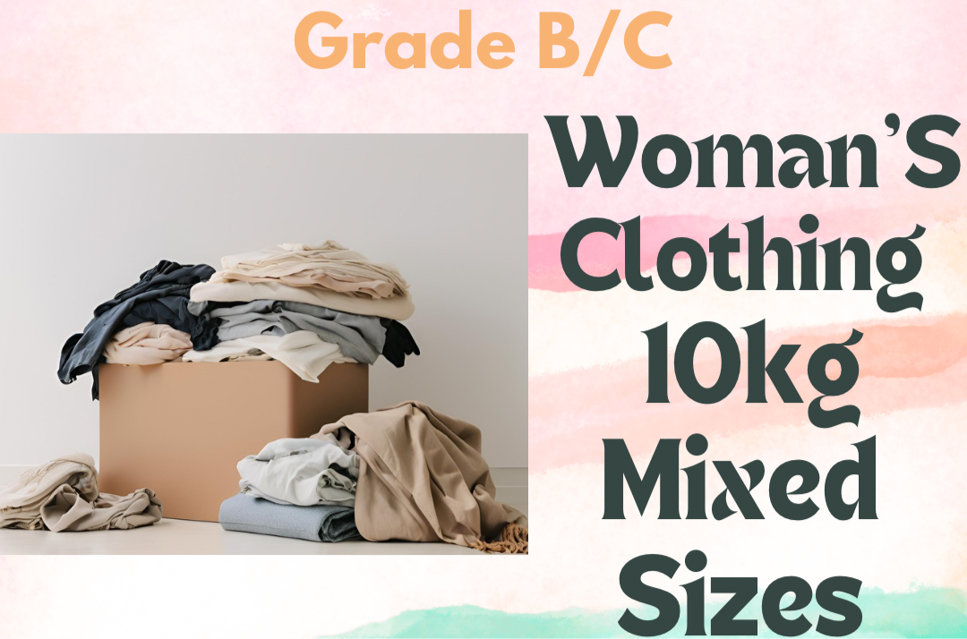 Woman’s Clothes Mixed Sizes -10kg - Mixed Brands  Grade B/C