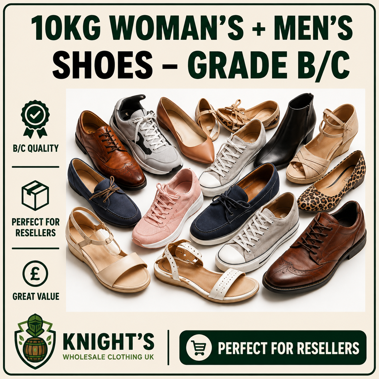 10kg Woman’s and Men’s Shoes - Grade B/C