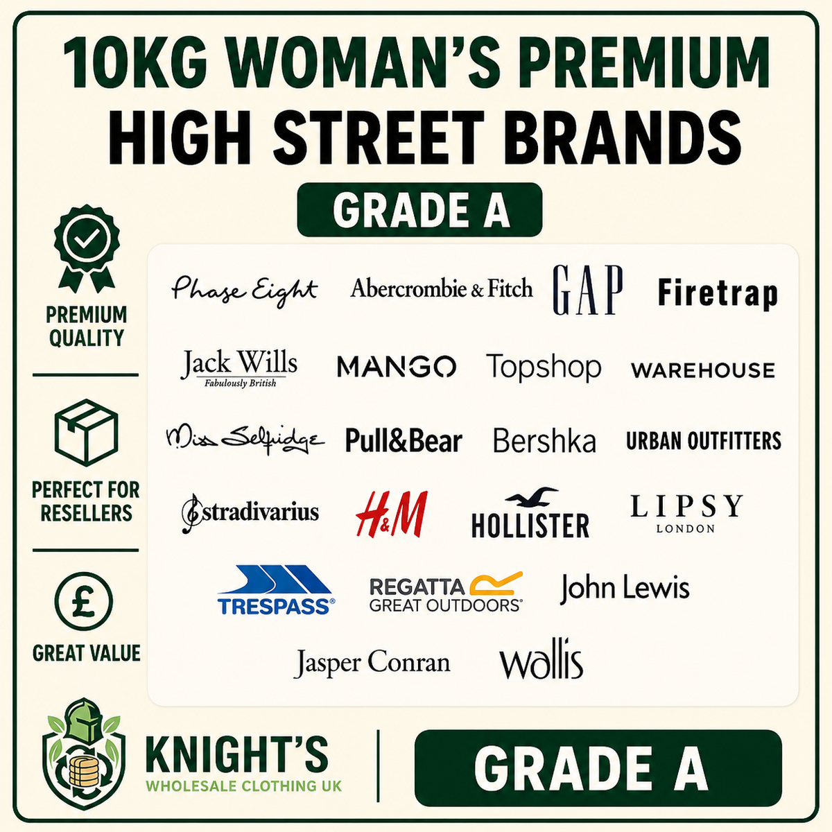 10kg Women’s Premium High Street Brands Bundle - Grade A