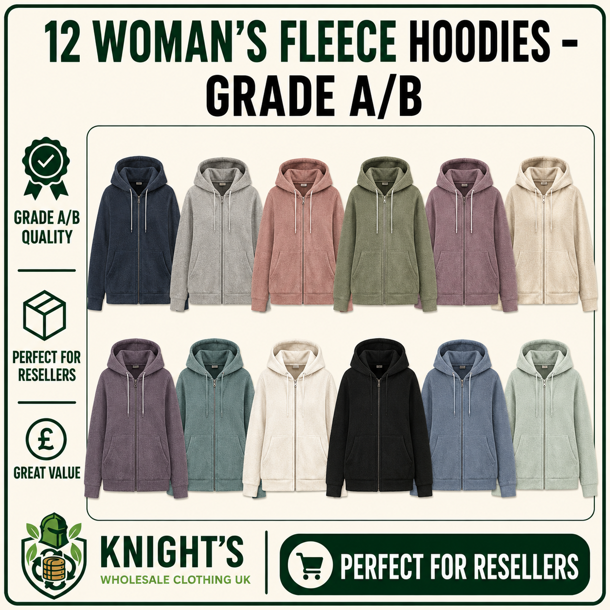 12x Women’s Fleeces – Grade A/B