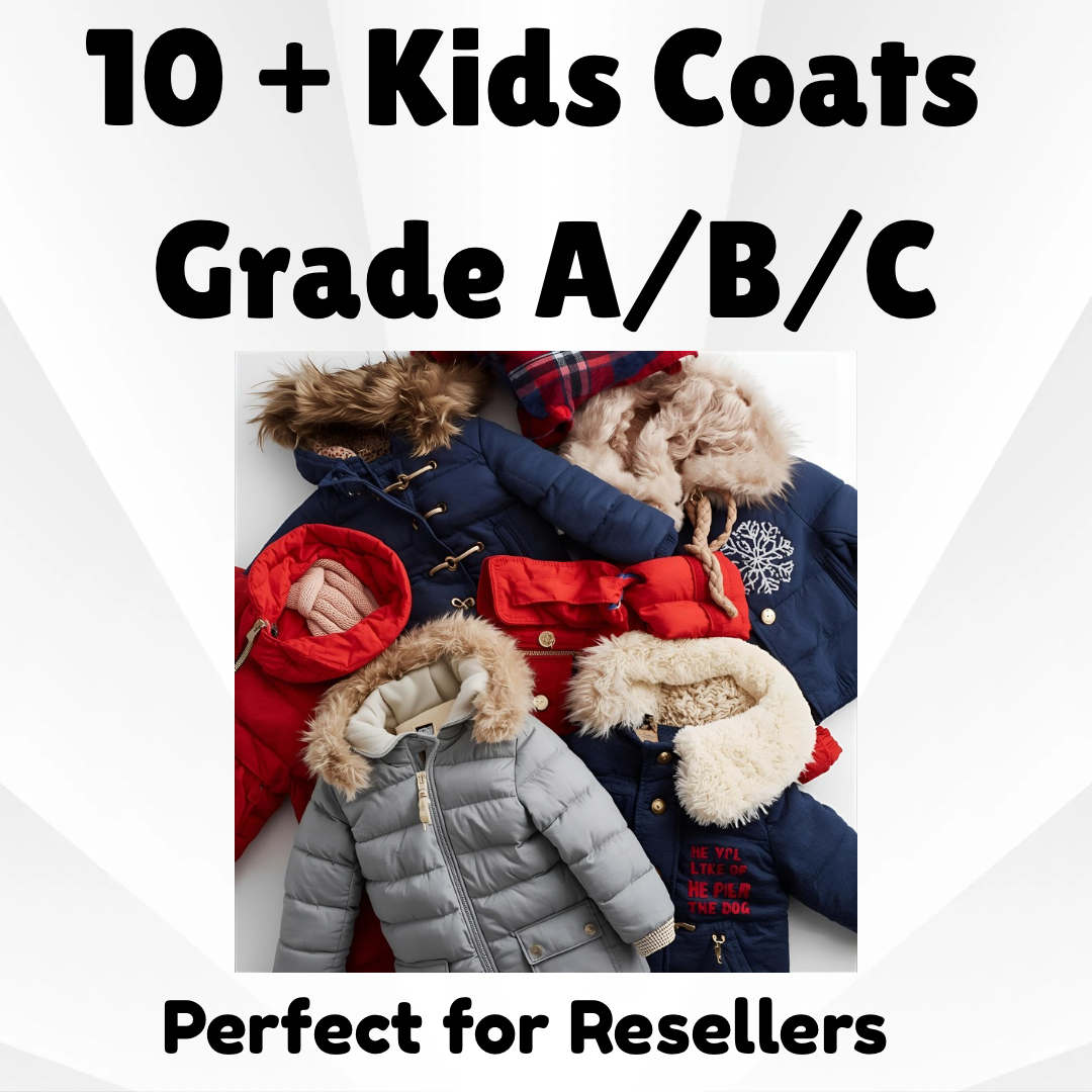 10+ Individual Kids Coats - Grade A/B/C - Mixed Sizes