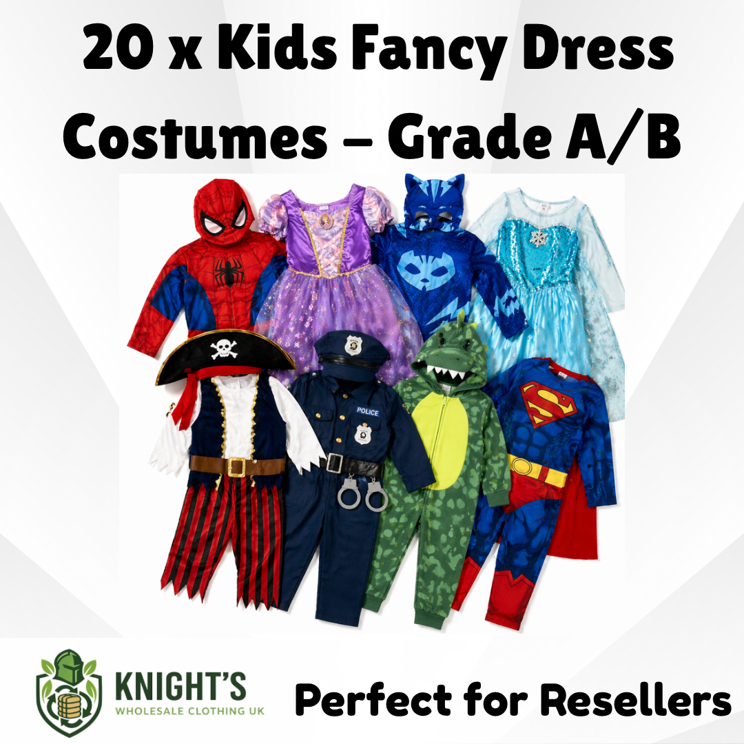 20 x Kids Fancy Dress Costumes - Grade A/B