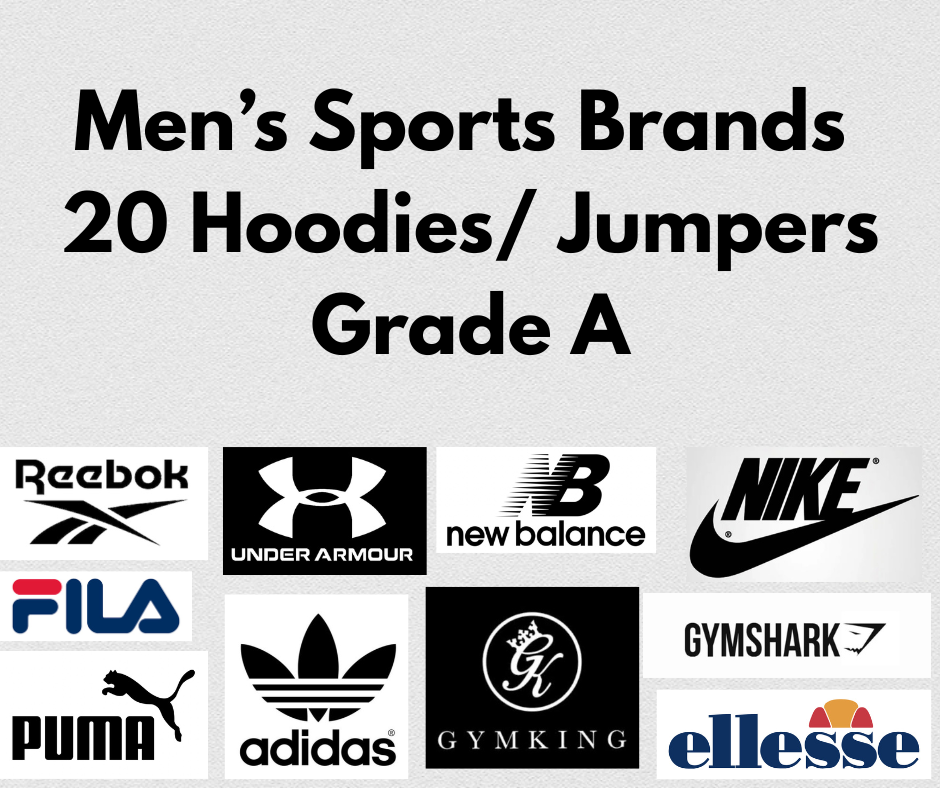 20x Men’s Branded Hoodies Jumpers Grade A