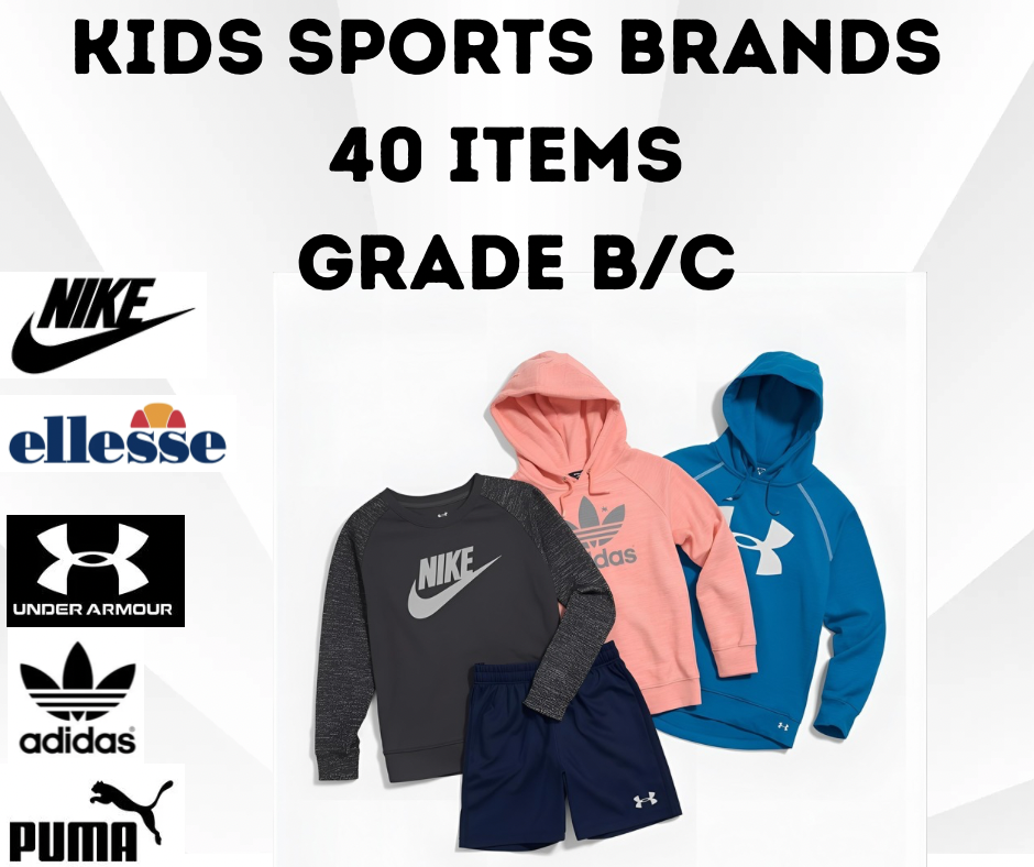 40x Kids’ Branded Sportswear Grade B/C