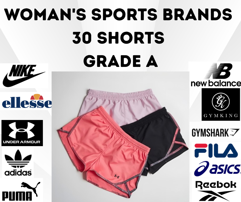30x Women’s Branded Shorts Bulk Lot Grade A