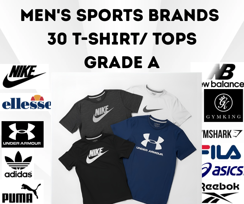 30x Men’s Branded T-Shirt/Tops Grade A