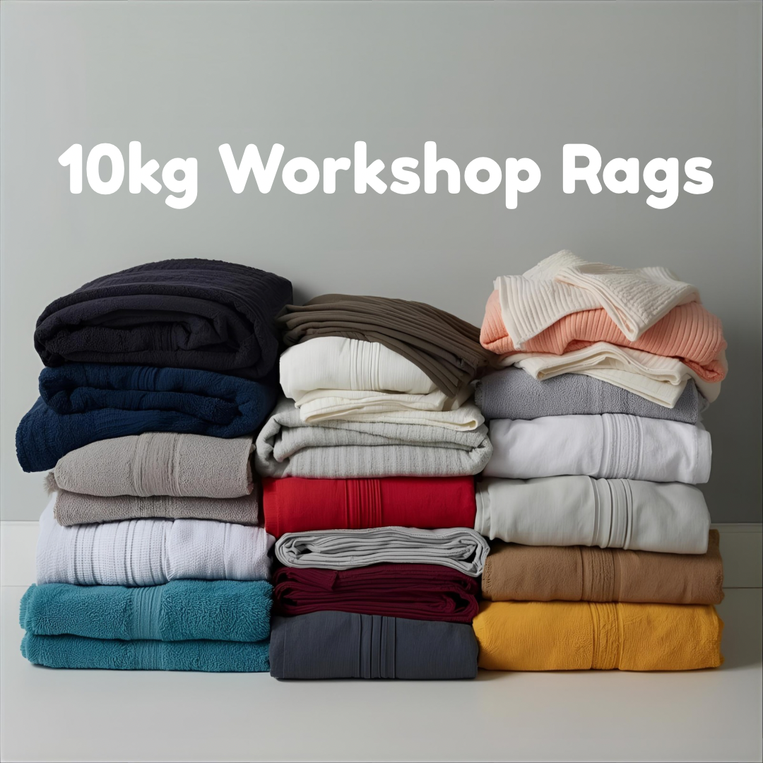 10kg Mixed Workshop Rags Wiping Cloths Bulk – Garage Mechanics Cleaning Rags