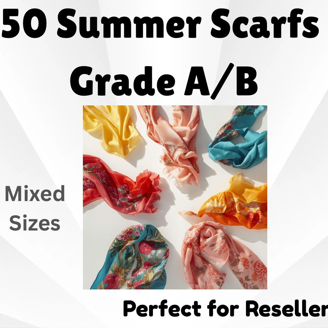50 Summer Adults Scarfs Grade A/B