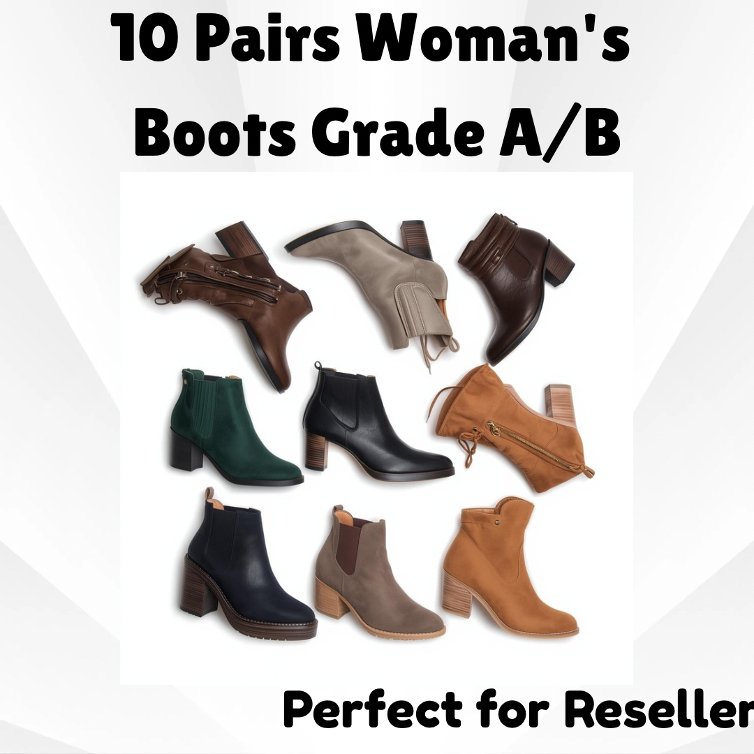10 Pairs Woman’s Boots Grade A/B