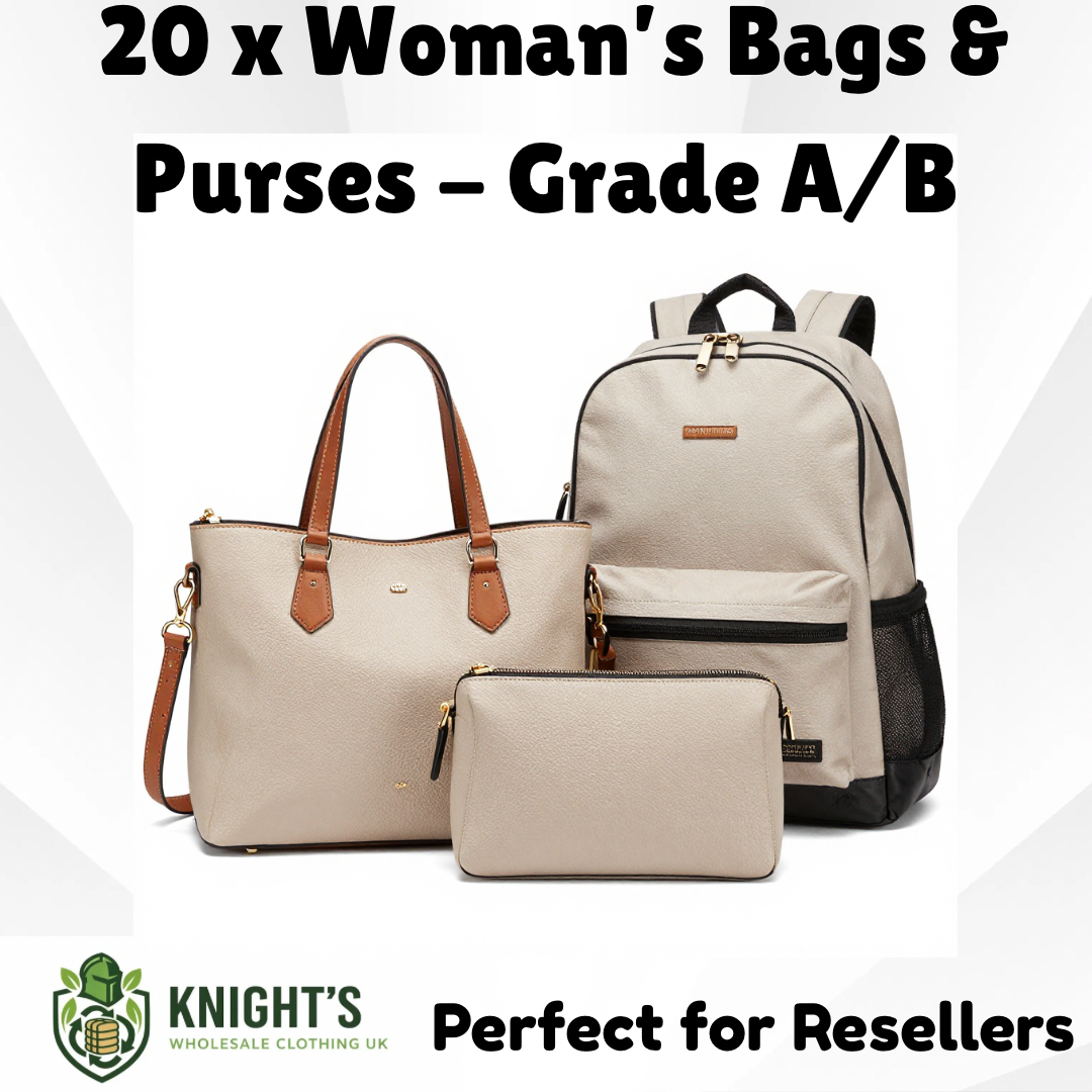 20 Pieces - Woman’s Bags & Purses Grade A/B