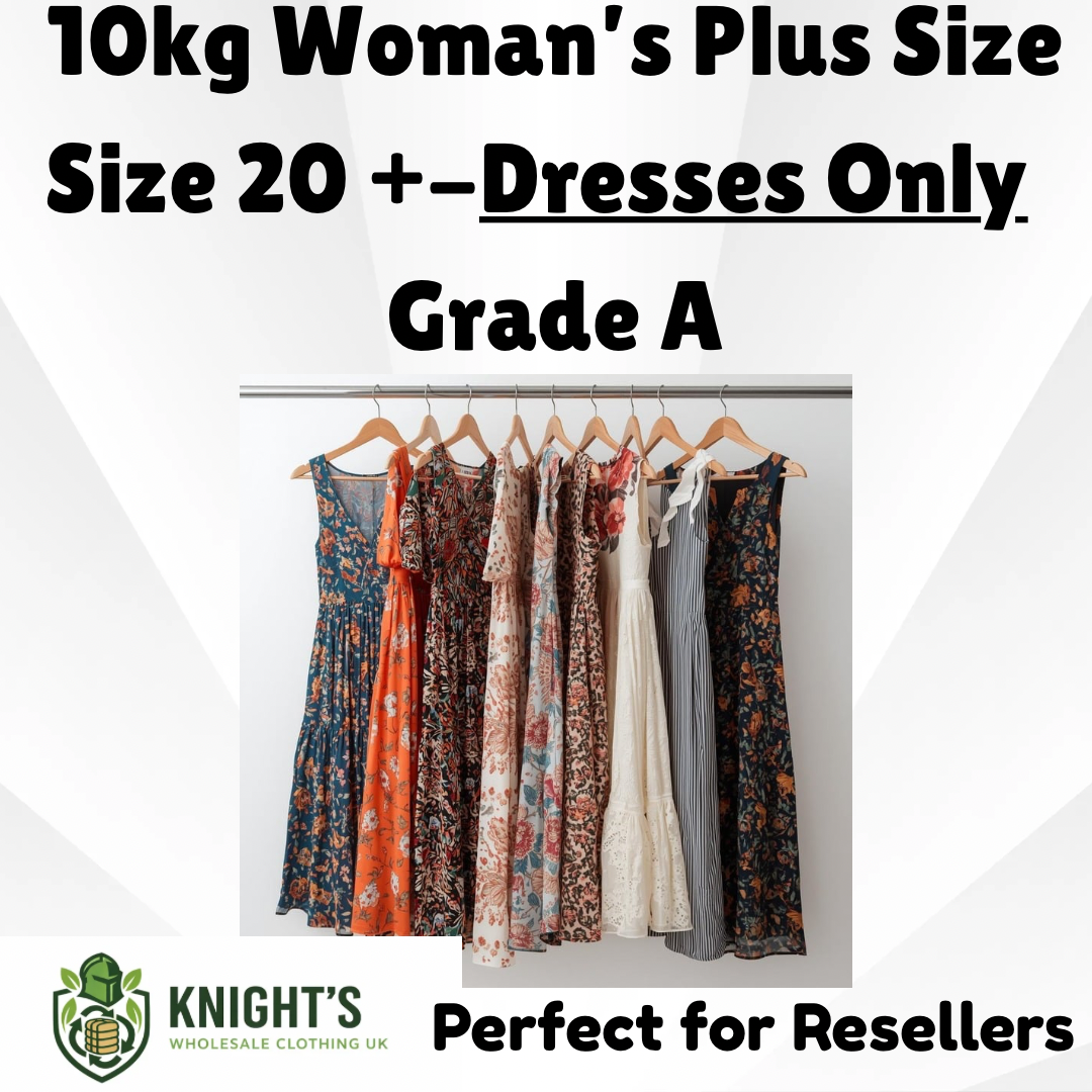 10kg Woman’s Size 20+ Dresses Only - Grade A