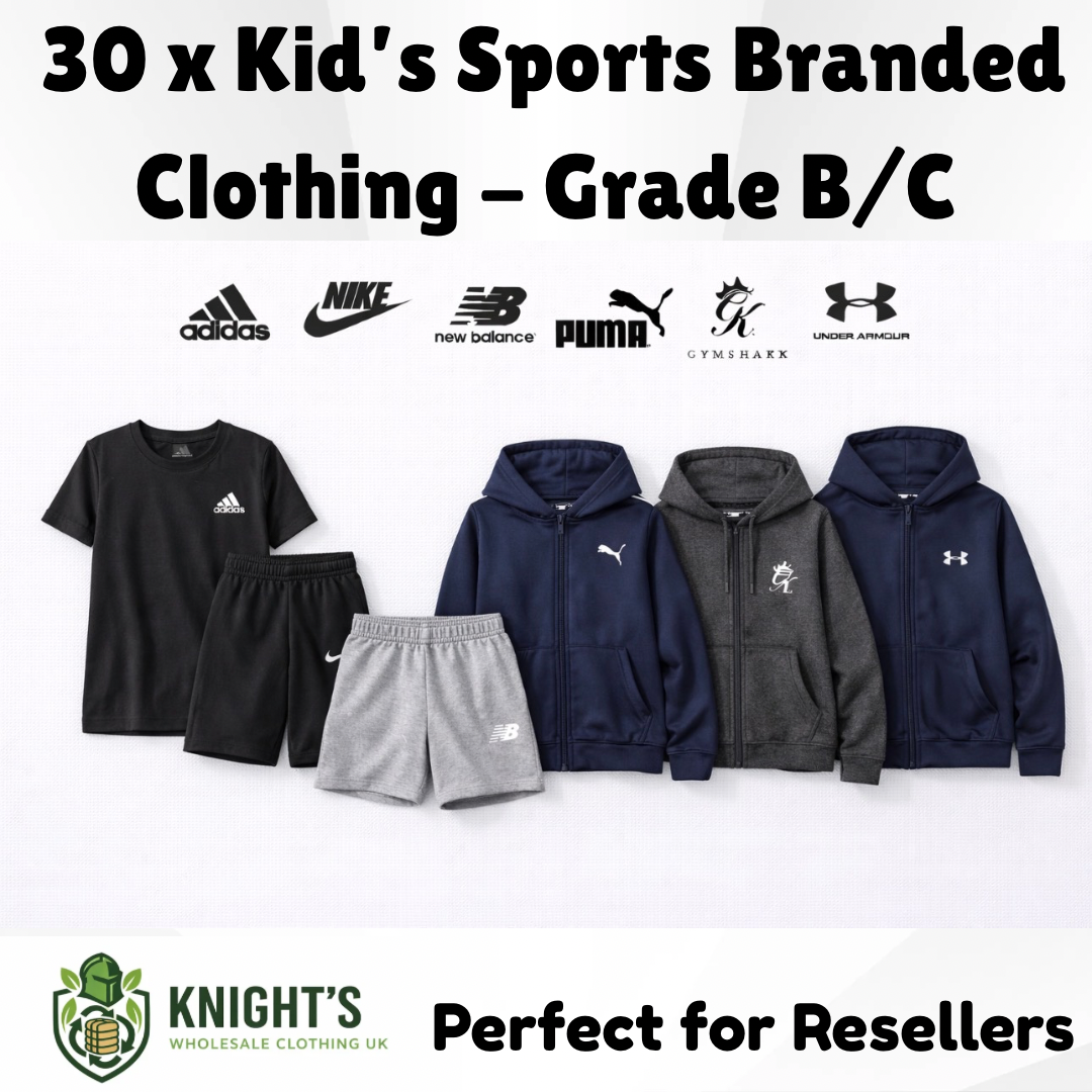 40x Kids’ Sports Branded Brands-  Grade B/C - Nike, Adidas & more…