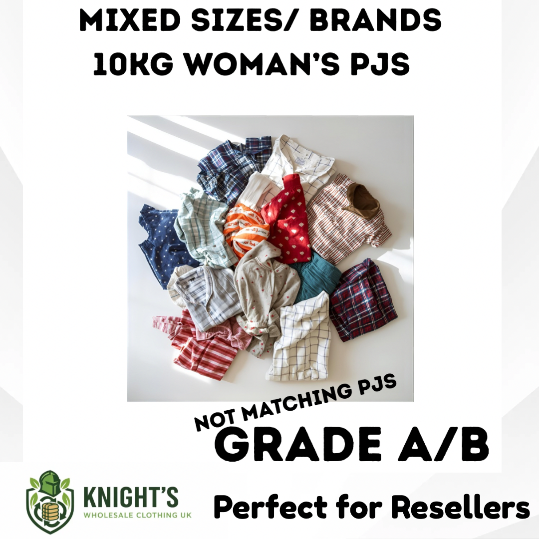 10kg Mixed Woman’s Pyjamas | Grade A/B | Mixed Sizes & Brands (NO SETS)