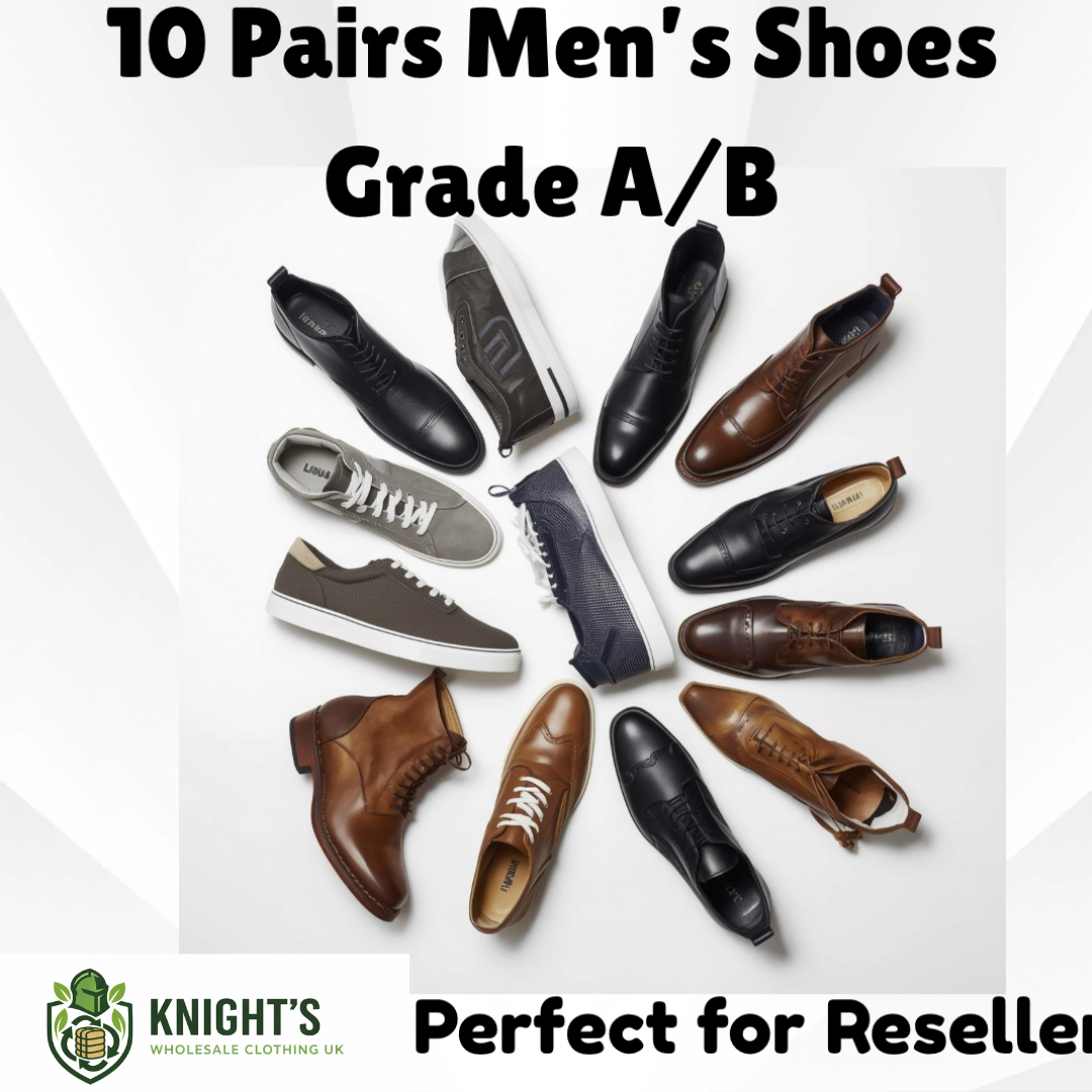 10 Pairs Men’s Shoes Grade A/B