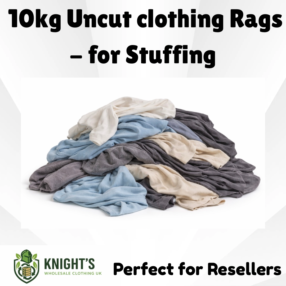 10kg Uncut Clothing Rags - Perfect for punch bag, pet bedding, Craft Projects